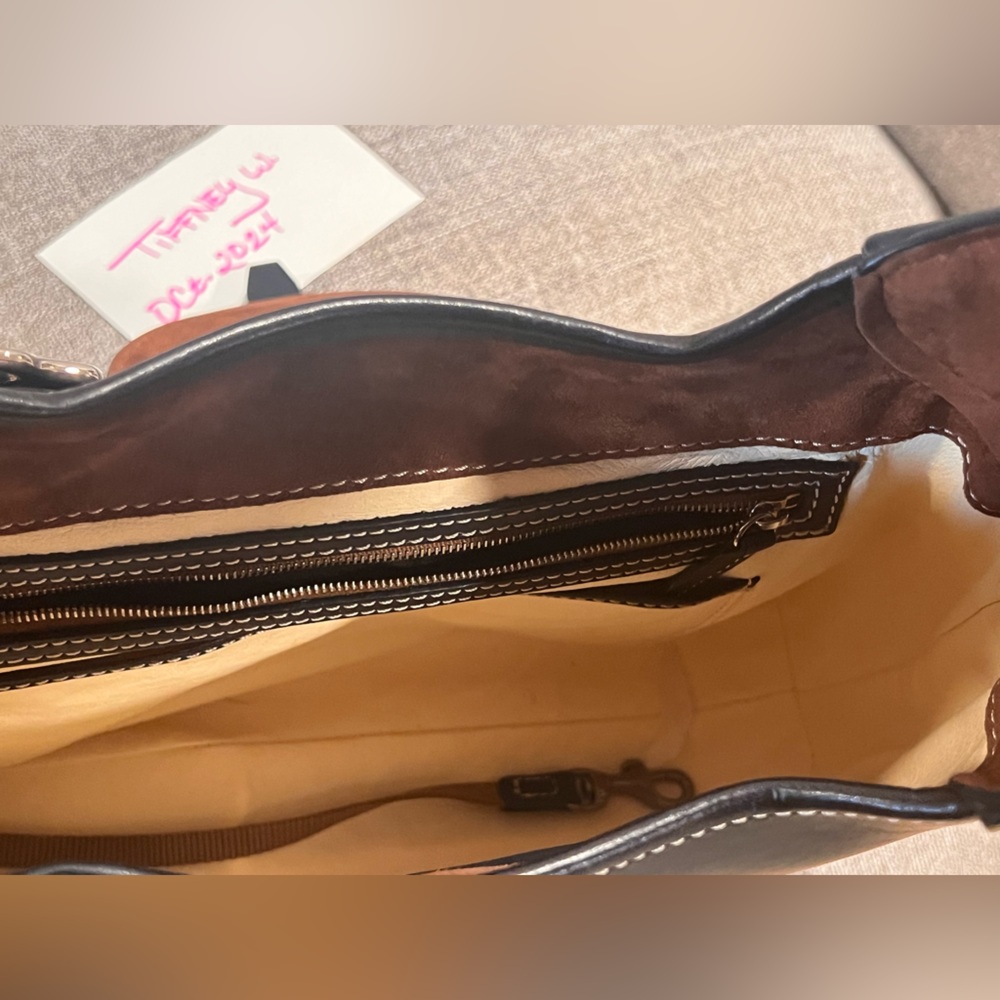 DOONEY and Bourke Florentine Toscana Front Stitch Hobo. Navy - Picture 8 of 8